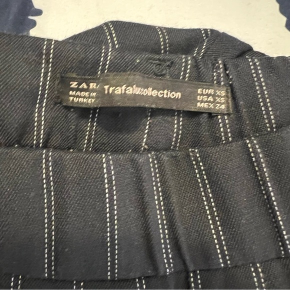 Zara Trafaluc Collection Pull On Slim Pant Navy Stripes XS - Picture 8 of 9